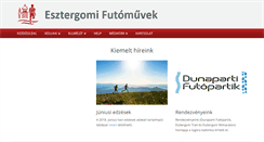 Desktop Screenshot of esztergomifutomuvek.hu